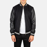Sipas Black Leather Varsity Jacket